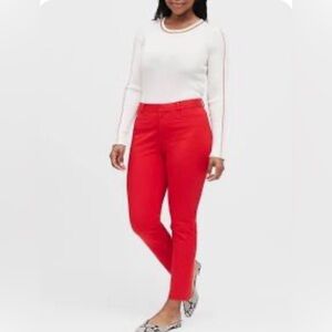 NWT Sloan Banana Republic Red Tailored Pants